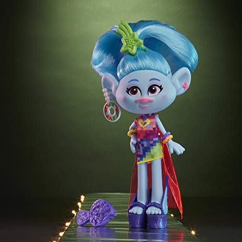 Trolls - Gira Mundial Deluxe Muñecas de Moda Glam personaje Chenille (Hasbro E6569)