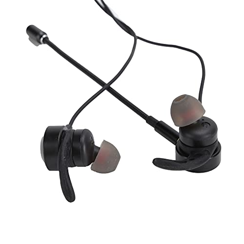 Vbestlife Auriculares para Juegos, Auriculares para Juegos, Auriculares para Graves, Auriculares con Cable con micrófono Dual, Interfaz de 3,5 mm, con Carcasa magnética para el oído(Negro)