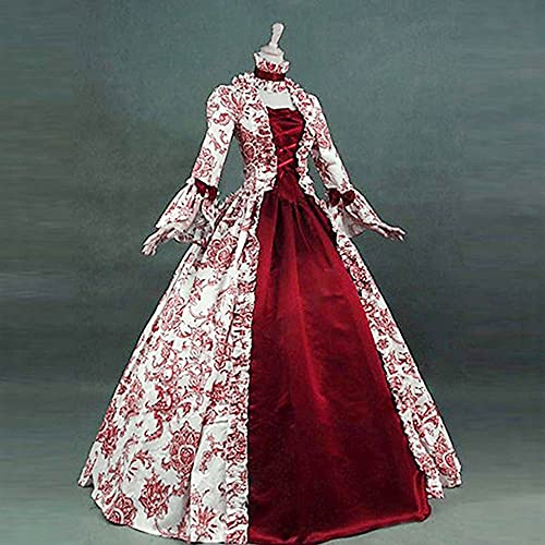 Vestido Medieval irlandés, Vestido de Baile para Mujer, Vestido Medieval Vintage con Cordones, Vestido de corsé con cincha, Disfraz de Cosplay renacentista