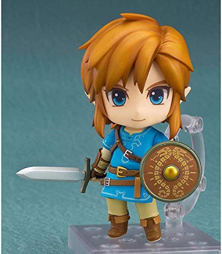 WIJJZY The Legend of Zelda Link Q Version Nendoroid Toy con Accesorios Figuras de Anime móviles Modelo de Personaje Regalo de cumpleaños Colección de estatuas Decoración