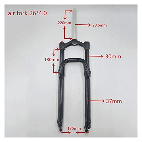 XINXI-YW para Bicicleta Bike Bike Fork Fat Bifkcle Forks 26 * 4.0 Bloqueo de Bloqueo de Gas de Aire Tenedores de suspensión para 4.0"Abrir Archivo Abierto 135 mm (Color : Air Fork Gold)