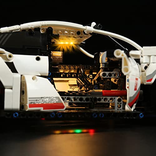 Xybuluerq Juego de luces LED compatible con Lego Porsche 911 RSR 42096 Race Car Building Set (solo luces, modelos Lego), juego de iluminación para Lego Technic 42096 modelo para adultos regalo