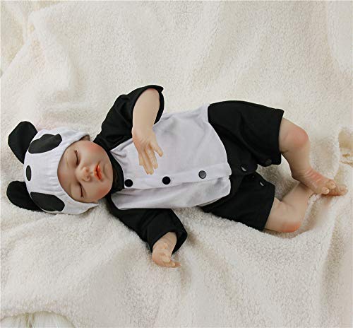 ZIYIUI 20 Inch Realista Dormir Reborn Muñecos bebé Reborn Niño Silicona Bebe Reborn Babys Dolls Ojo Cerrado Recién Nacido Niños Regalo Juguetes 50 cm